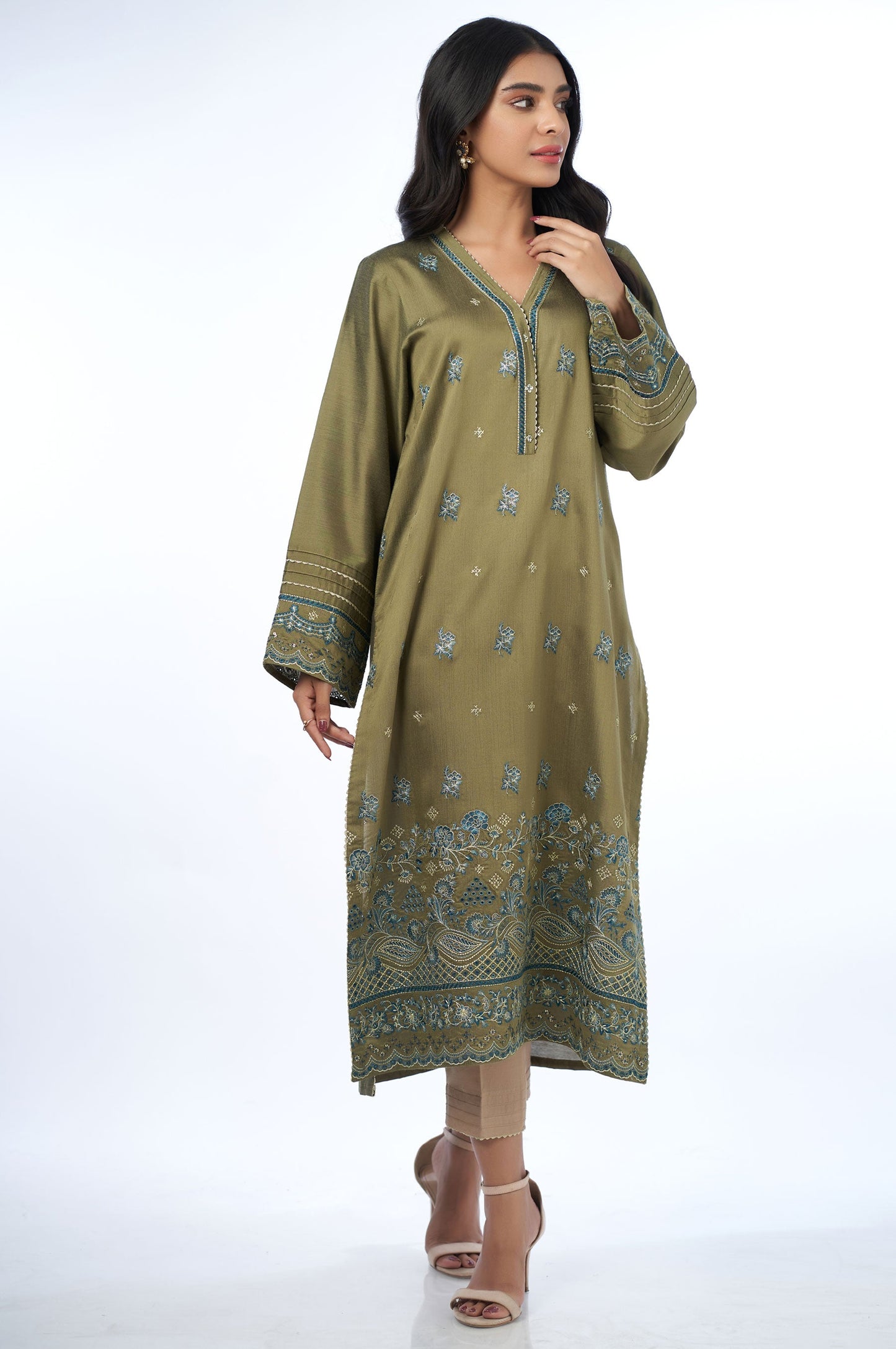 Stitched 1 Piece Cotton Silk Shirt