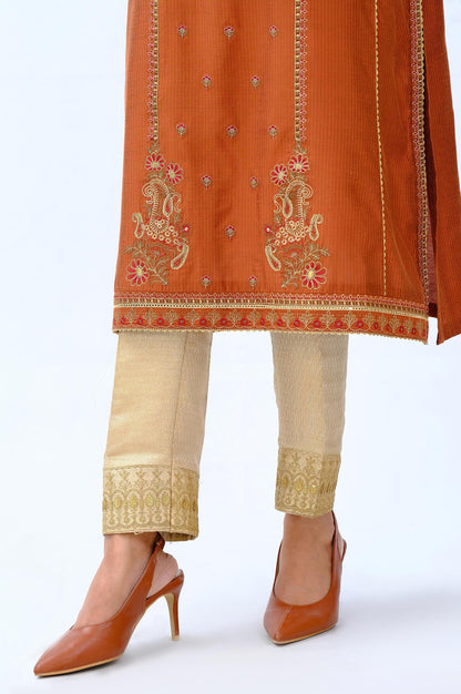 Stitched 1 Piece Cotton Silk Embroidered Shirt