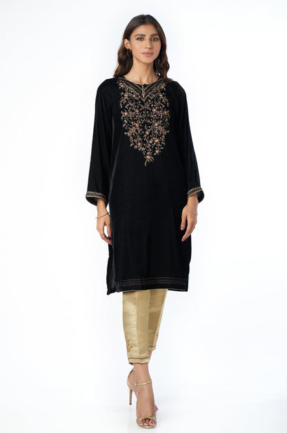 Stitched 1 Piece Velvet Embroidered Shirt