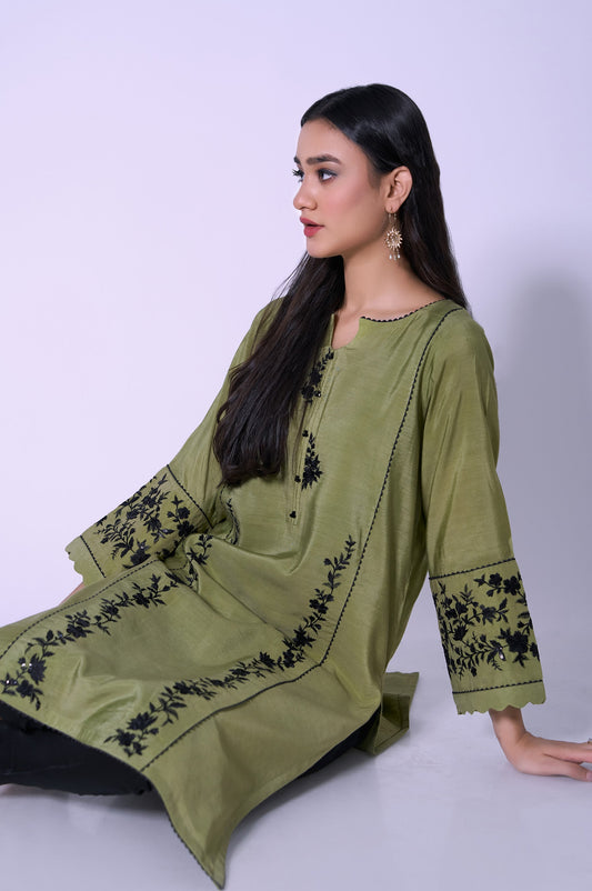 Stitched 1 Piece Paper Cotton Embroidered Outfit