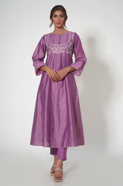 Stitched 1 Piece Cotton Net Embroidered Shirt