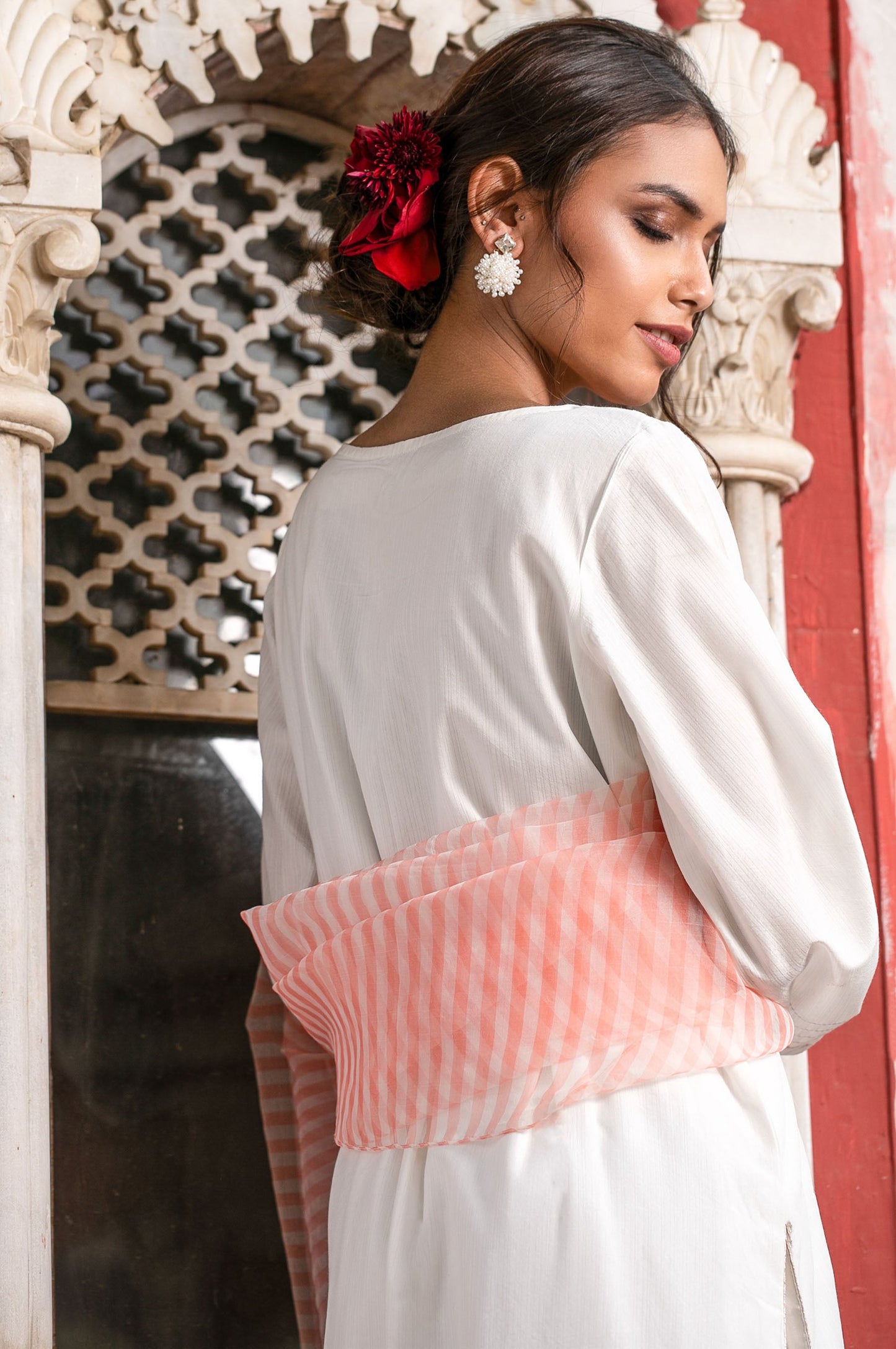 Stitched 2 Piece Embroidered Cotton Silk Suit