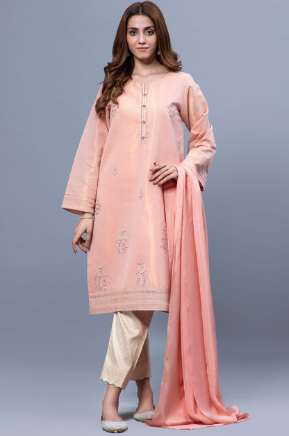 Stitched 2 Piece Mysuri Net Embroidered Suit