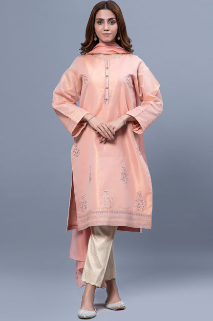 Stitched 2 Piece Mysuri Net Embroidered Suit