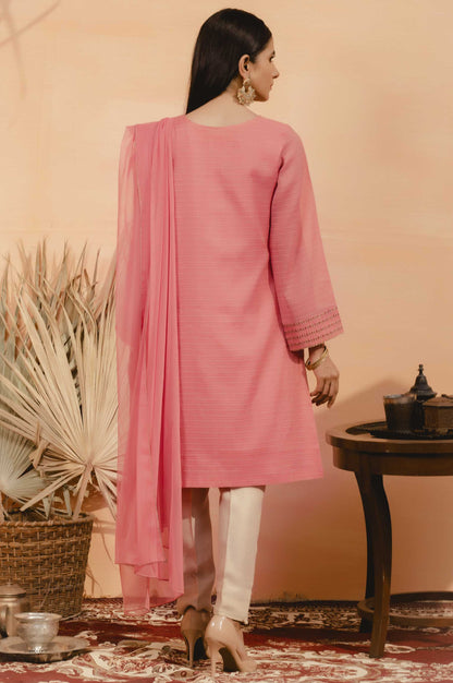 Stitched 2 Piece Striped Karandi Embroidered Suit