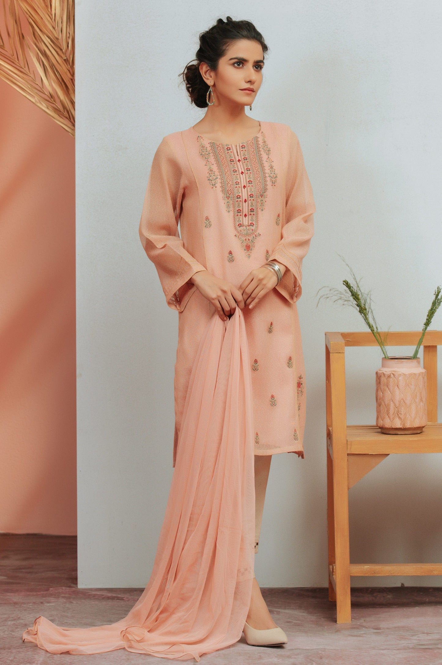 Stitched 2 Piece Karandi Maysori Embroidered Suit