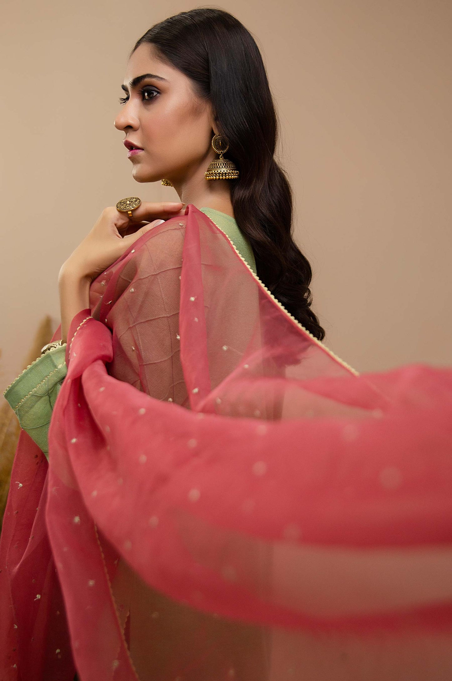 Stitched 2 Piece Zari Khadinet Shirt