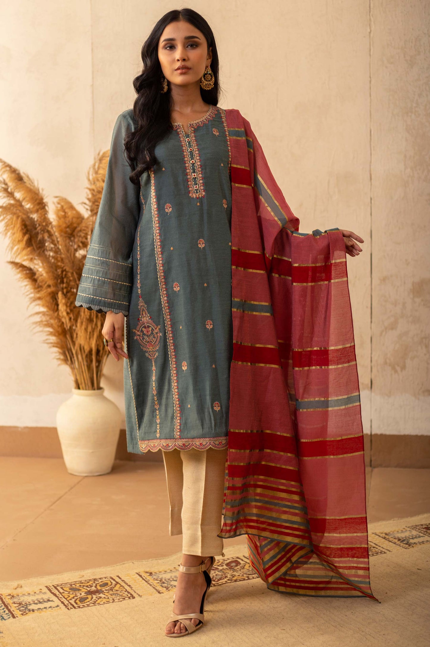 Stitched 2 Piece Staple Embroidered Suit