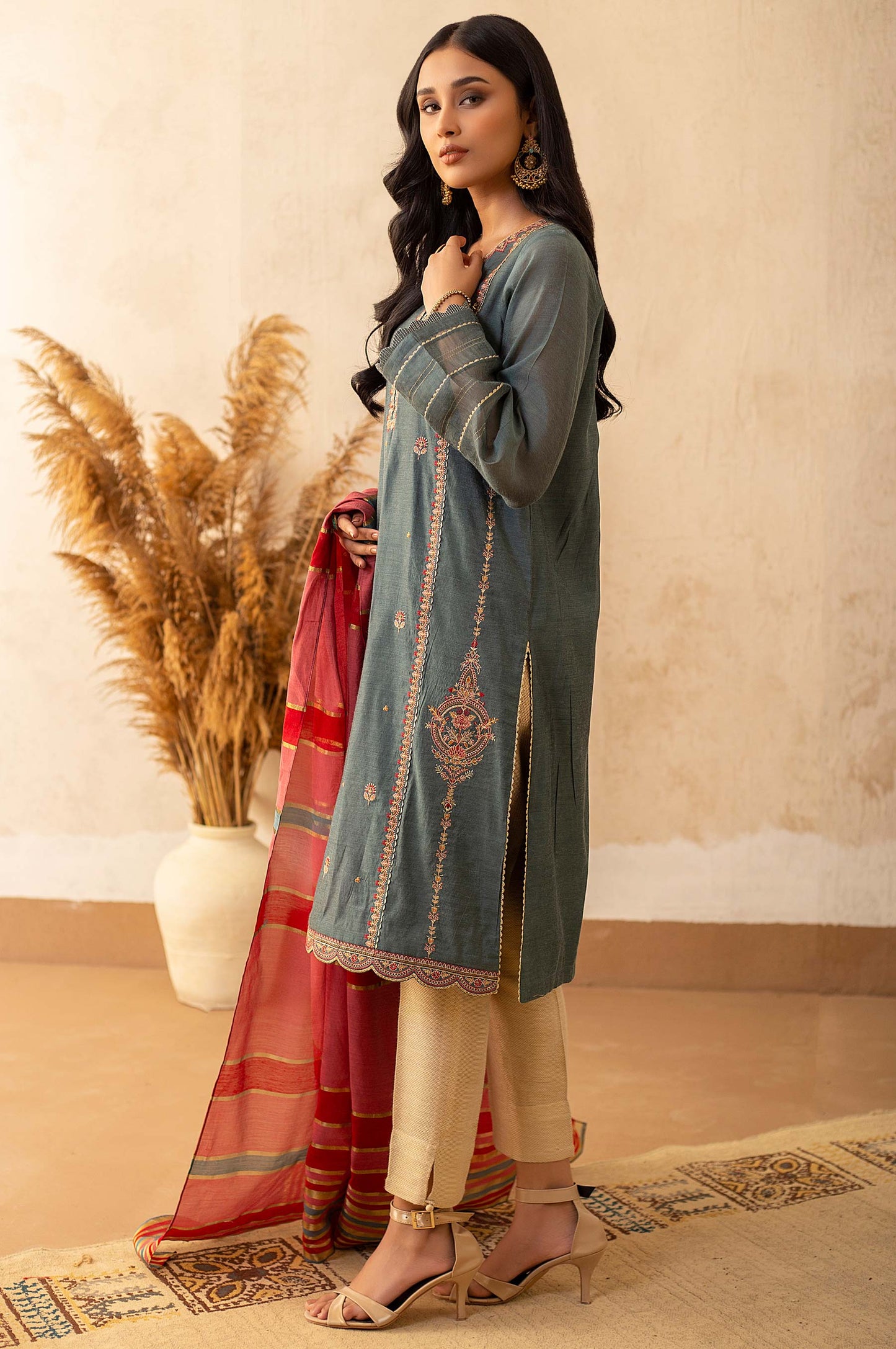 Stitched 2 Piece Staple Embroidered Suit