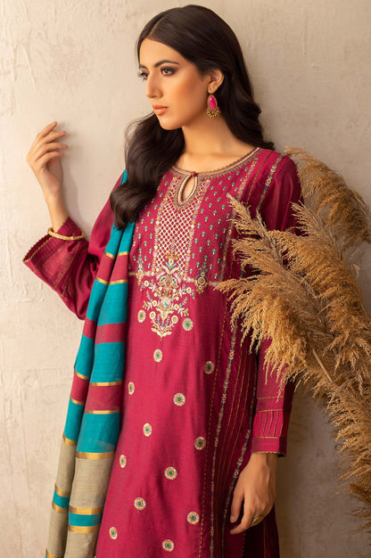 Stitched 2 Piece Plain Staple Embroidered Suit