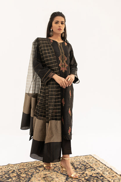 Stitched 2 Piece Embroidered Organza Outfit