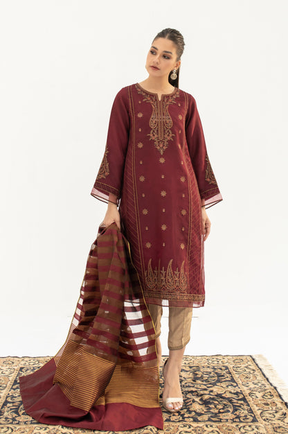 Stitched 2 Pieces Organza Outfit