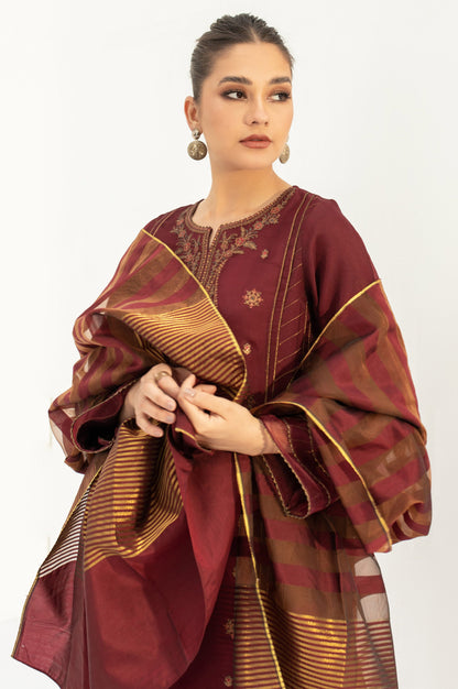 Stitched 2 Pieces Organza Outfit