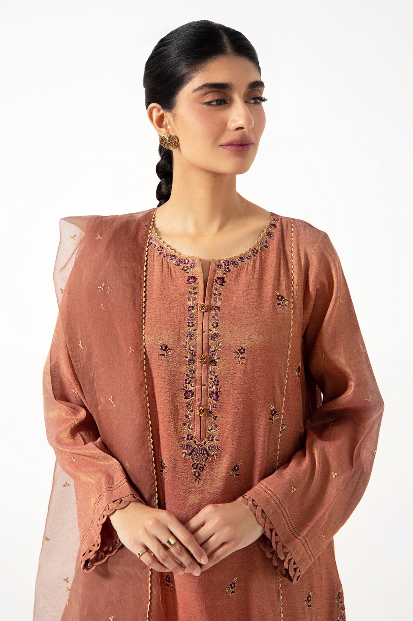 Stitched 2 Piece Mysuri Embroidered Suit