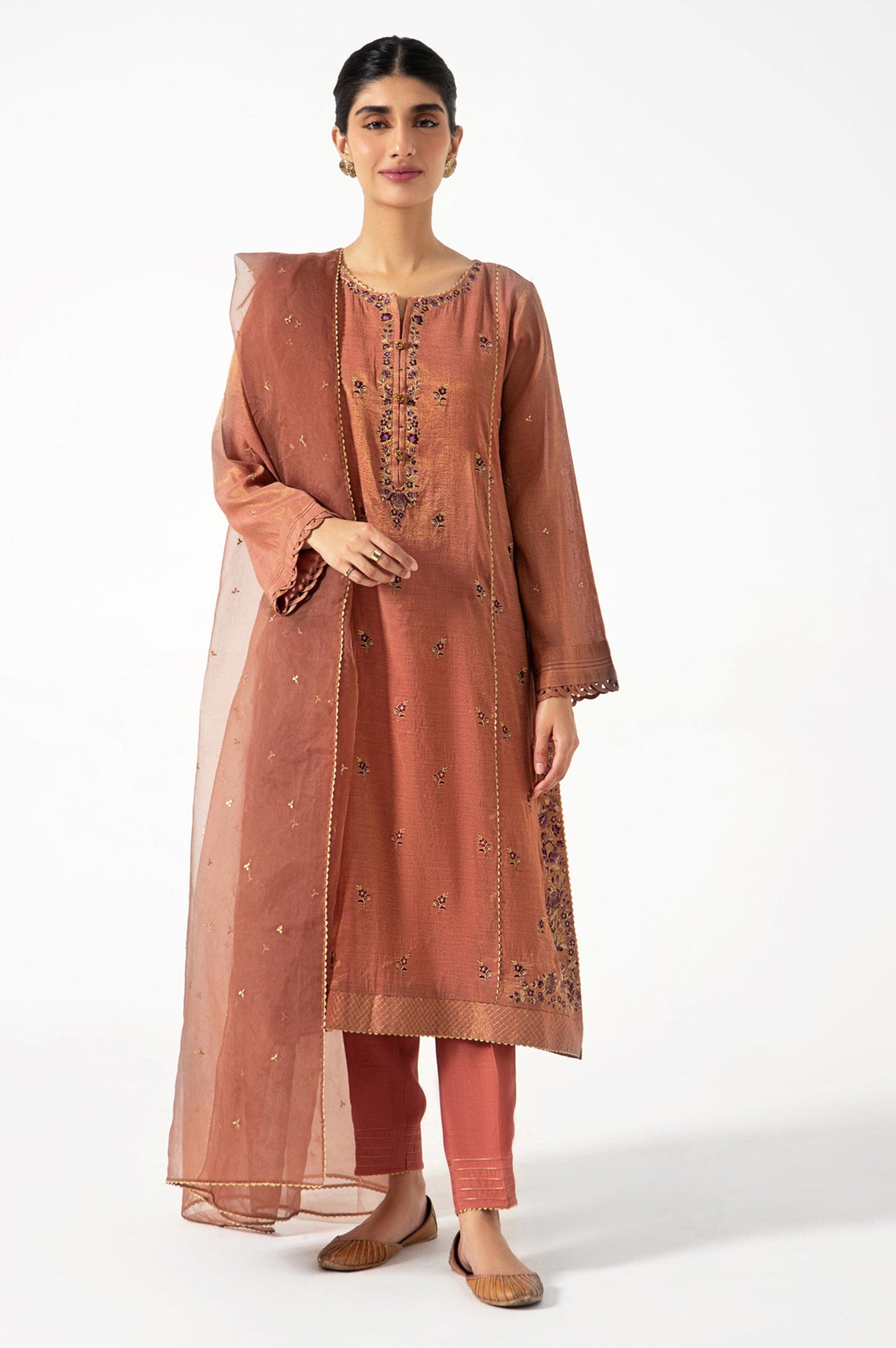 Stitched 2 Piece Mysuri Embroidered Suit
