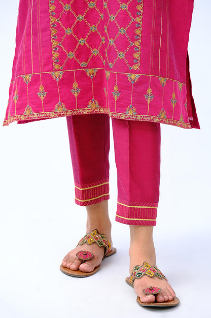 Stitched 2 Piece Cotton Net Embroidered Outfit