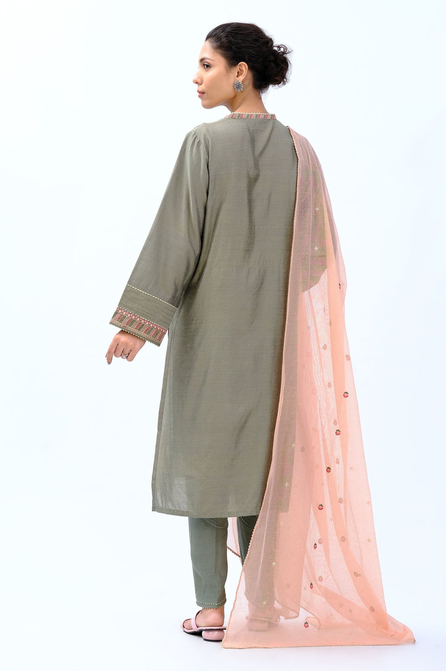 Stitched 2 Piece Cotton Silk Suit