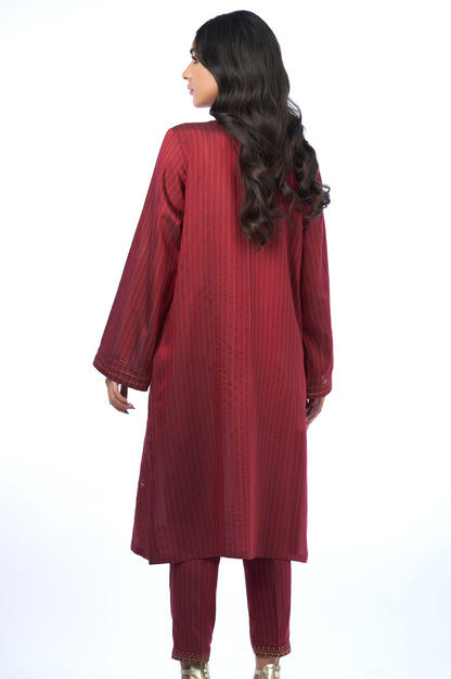 Stitched 2 Piece Cotton Silk Embroidered Outfit