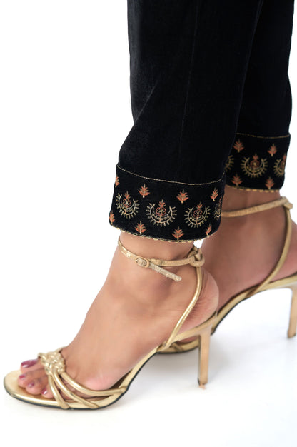 Stitched 2 Piece Velvet Embroidered Suit