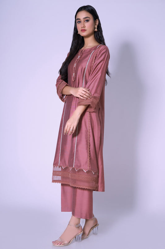 Stitched 2 Piece Cotton Silk Stylized Outfit