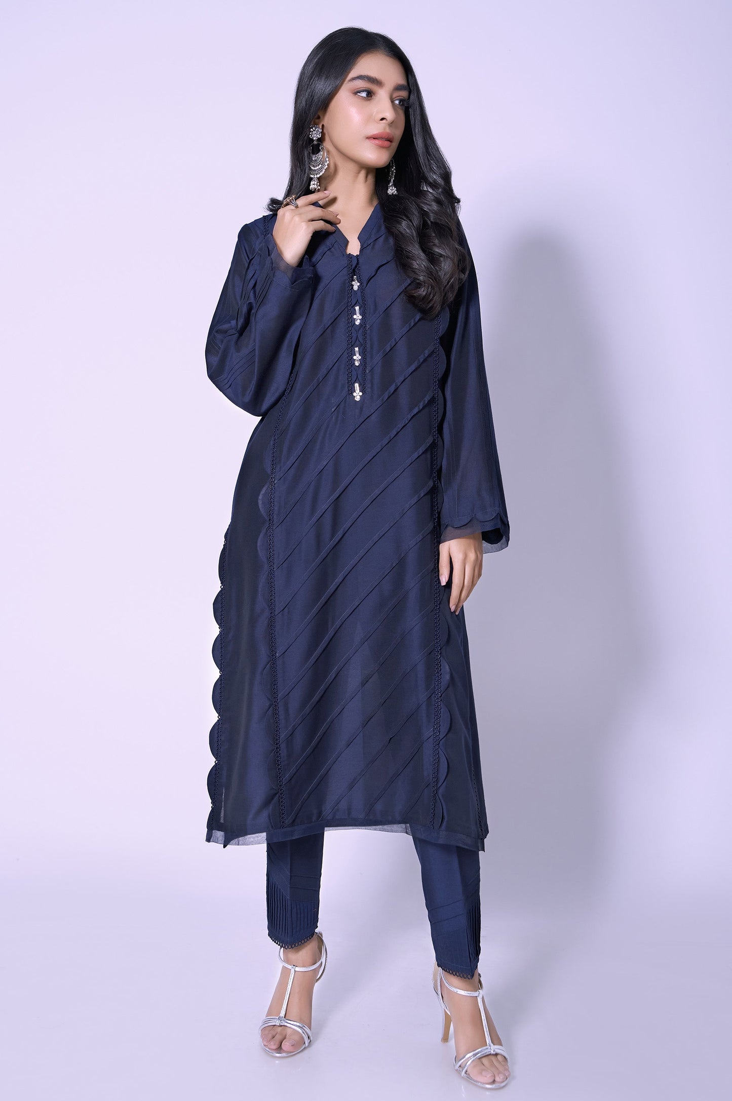 Stitched 2 Piece Cotton silk Stylized Outfit