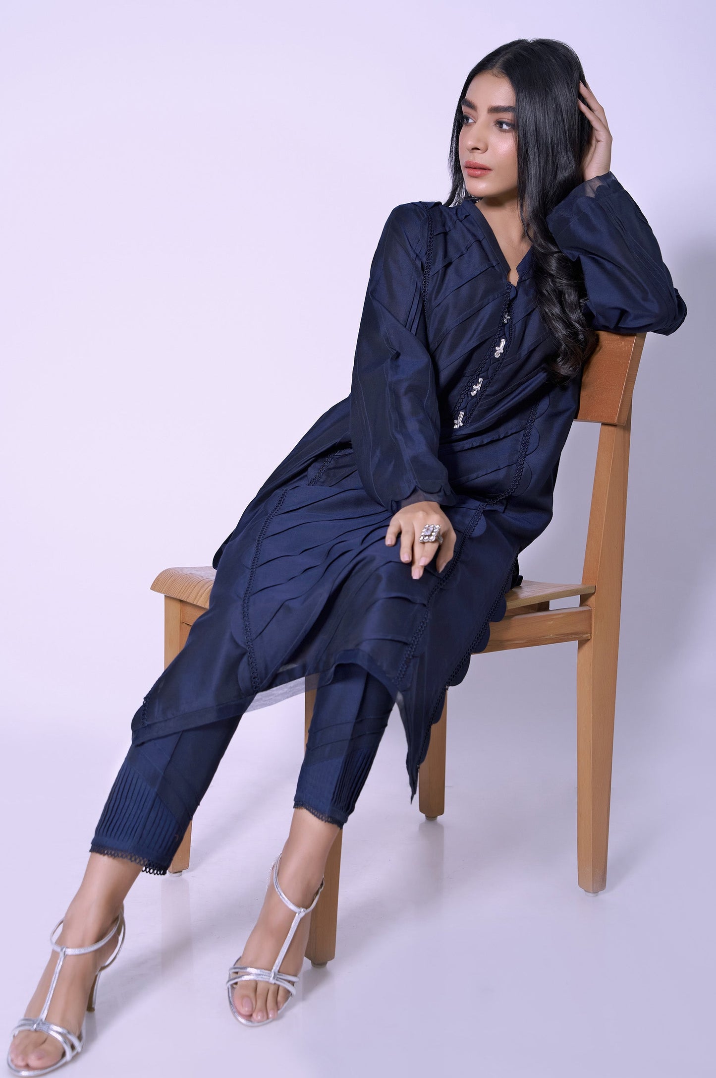 Stitched 2 Piece Cotton silk Stylized Outfit