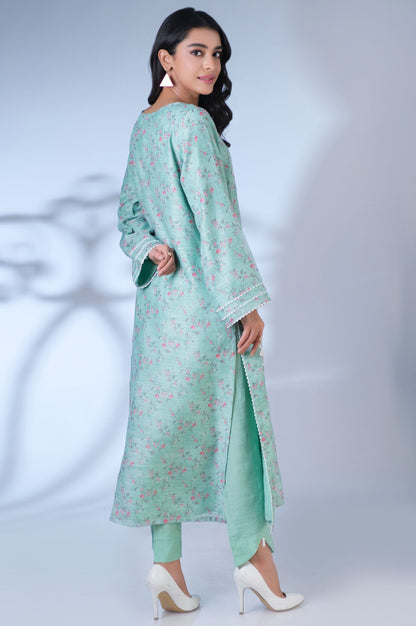 Stitched 2 Piece Cotton Staple Embroidered Outfit