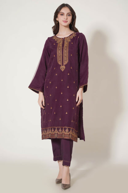 Stitched 2 Piece Embroidered Organza Outfit