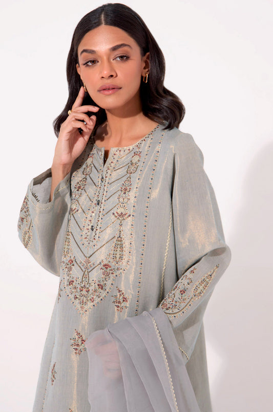 Stitched 3 Piece Embroidered Cotton Mysuri Outfit