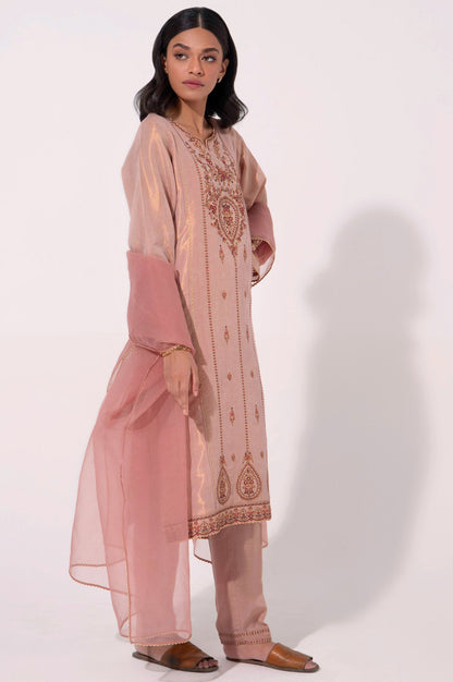 Stitched 3 Piece Embroidered Cotton Mysuri Outfit