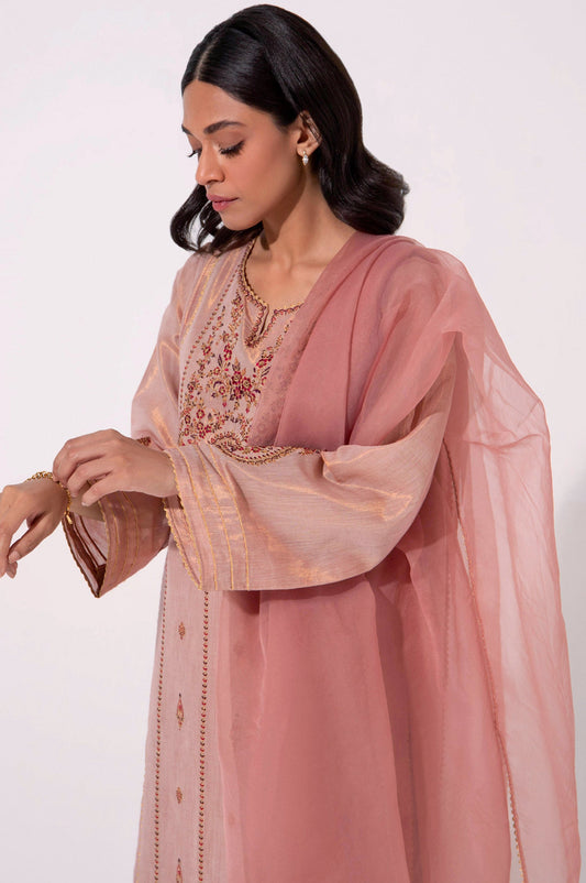 Stitched 3 Piece Embroidered Cotton Mysuri Outfit