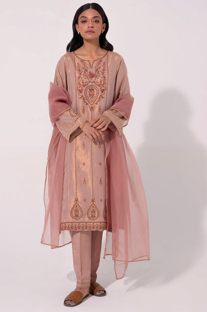 Stitched 3 Piece Embroidered Cotton Mysuri Outfit