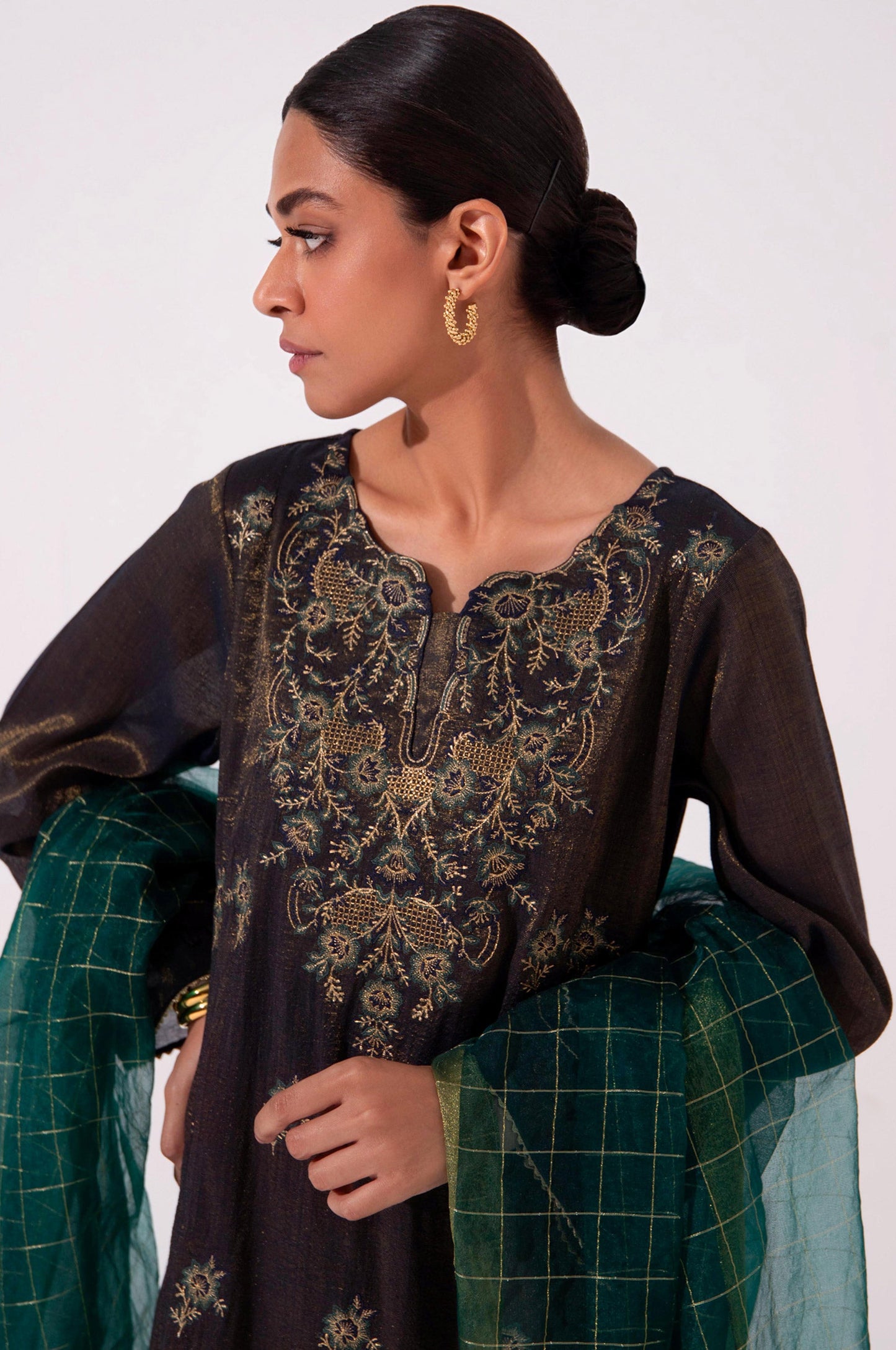 Stitched 3 Piece Staple Maysori Embroidered Suit