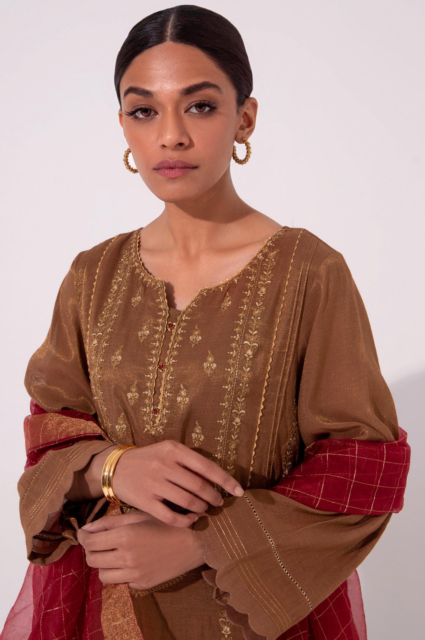 Stitched 3 Piece Staple Maysori Embroidered Suit