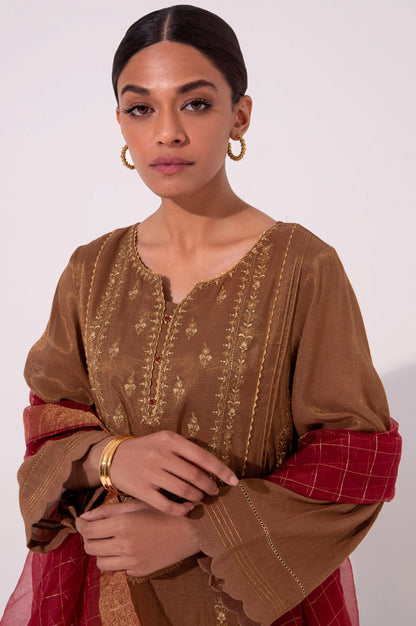 Stitched 3 Piece Staple Maysori Embroidered Suit