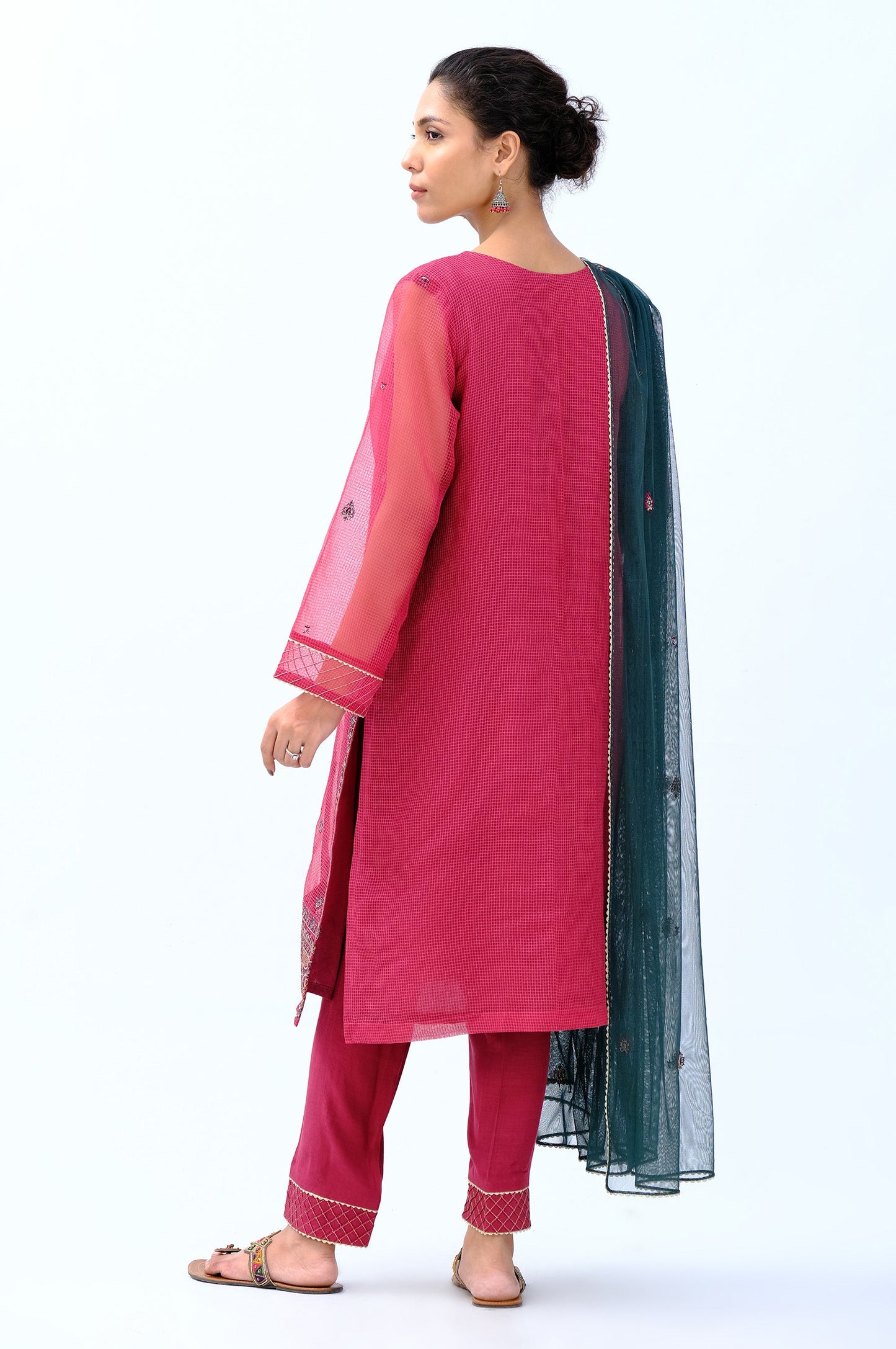 Stitched 3 Piece Embroidered Box Organza Outfit