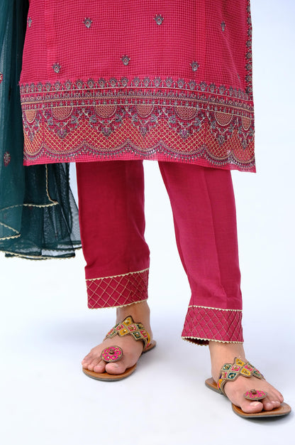 Stitched 3 Piece Embroidered Box Organza Outfit