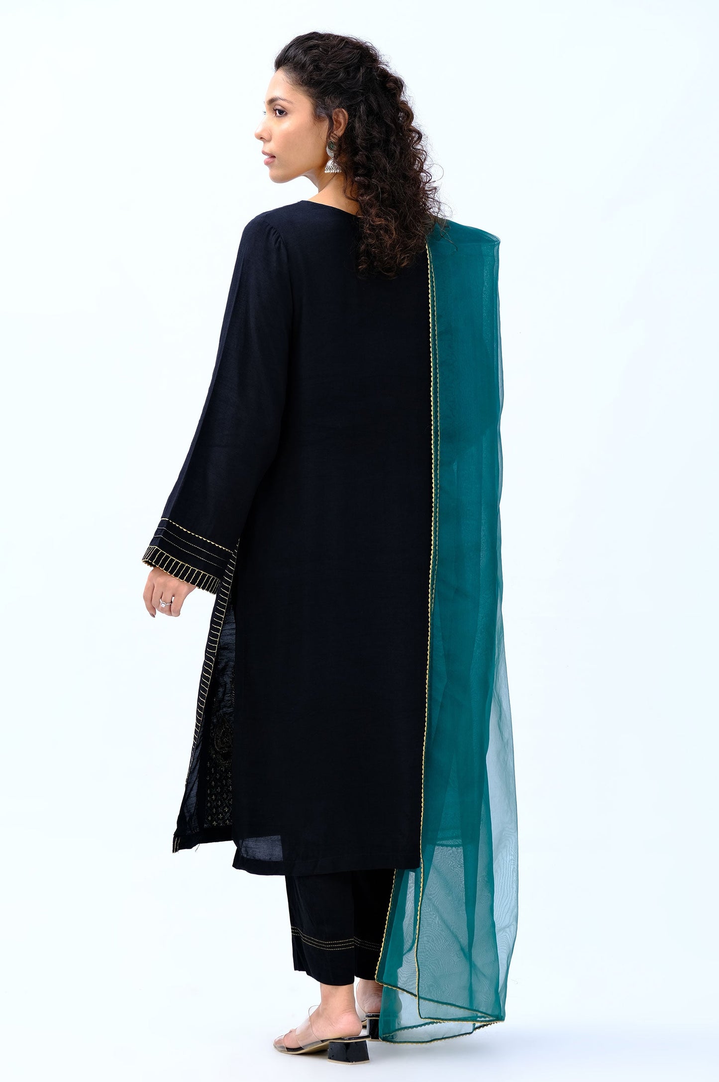 Stitched 3 Piece Rawsilk Embroidered Outfit