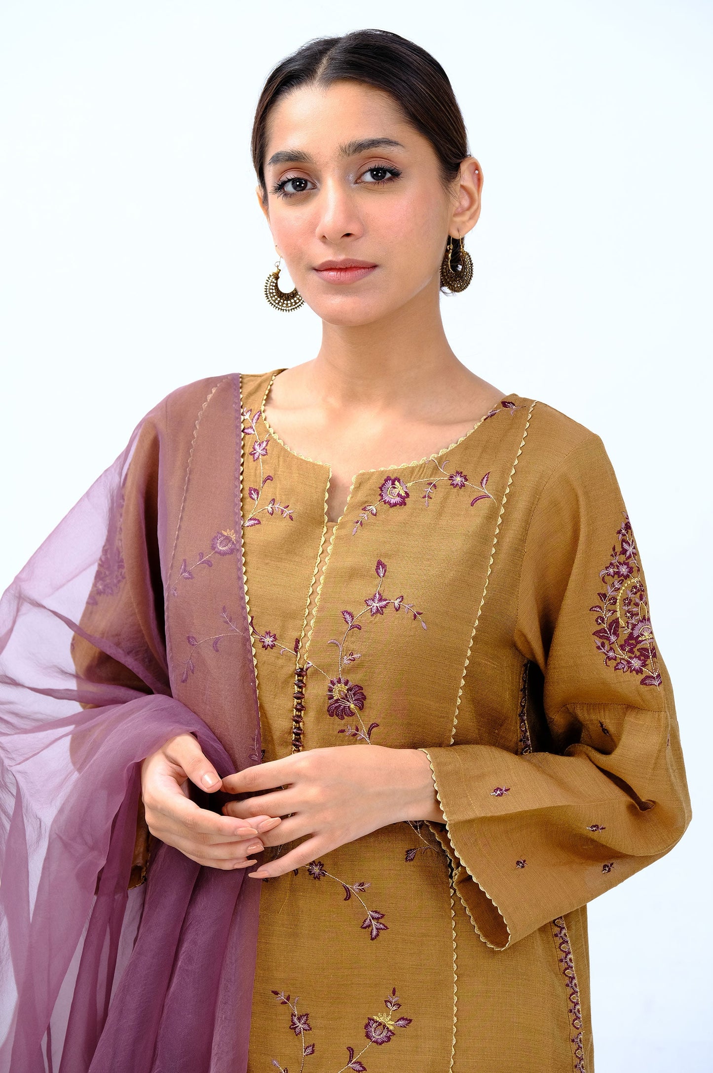 Stitched 3 Piece Staple Mysuri Embroidered Outfit