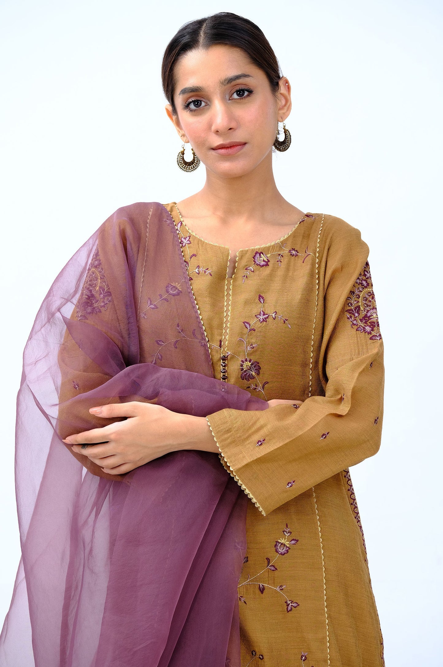 Stitched 3 Piece Staple Mysuri Embroidered Outfit