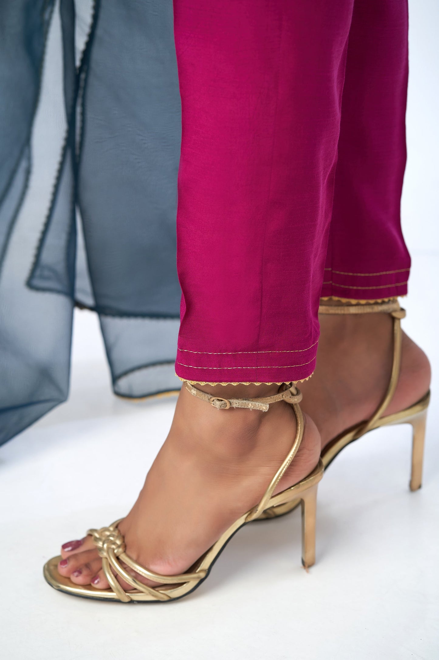 Stitched 3 Piece Velvet Embroidered Suit