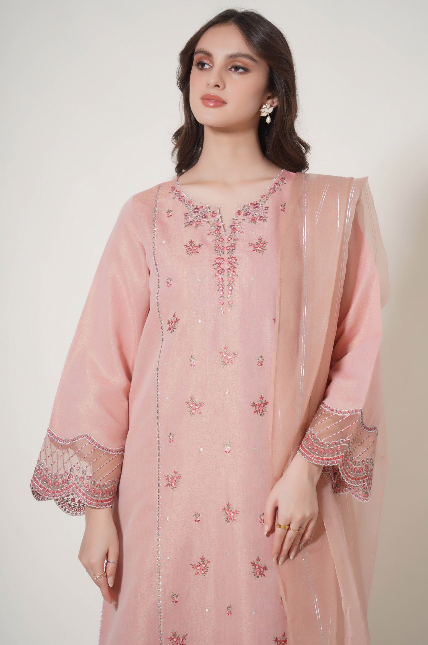 Stitched 3 Piece Embroidered Cotton Mysuri Outfit