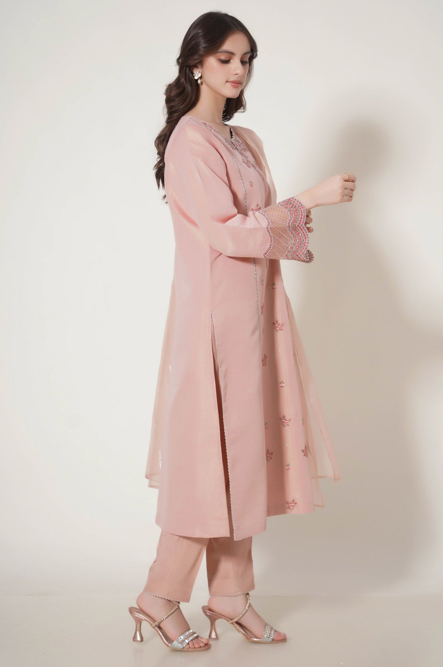 Stitched 3 Piece Embroidered Cotton Mysuri Outfit