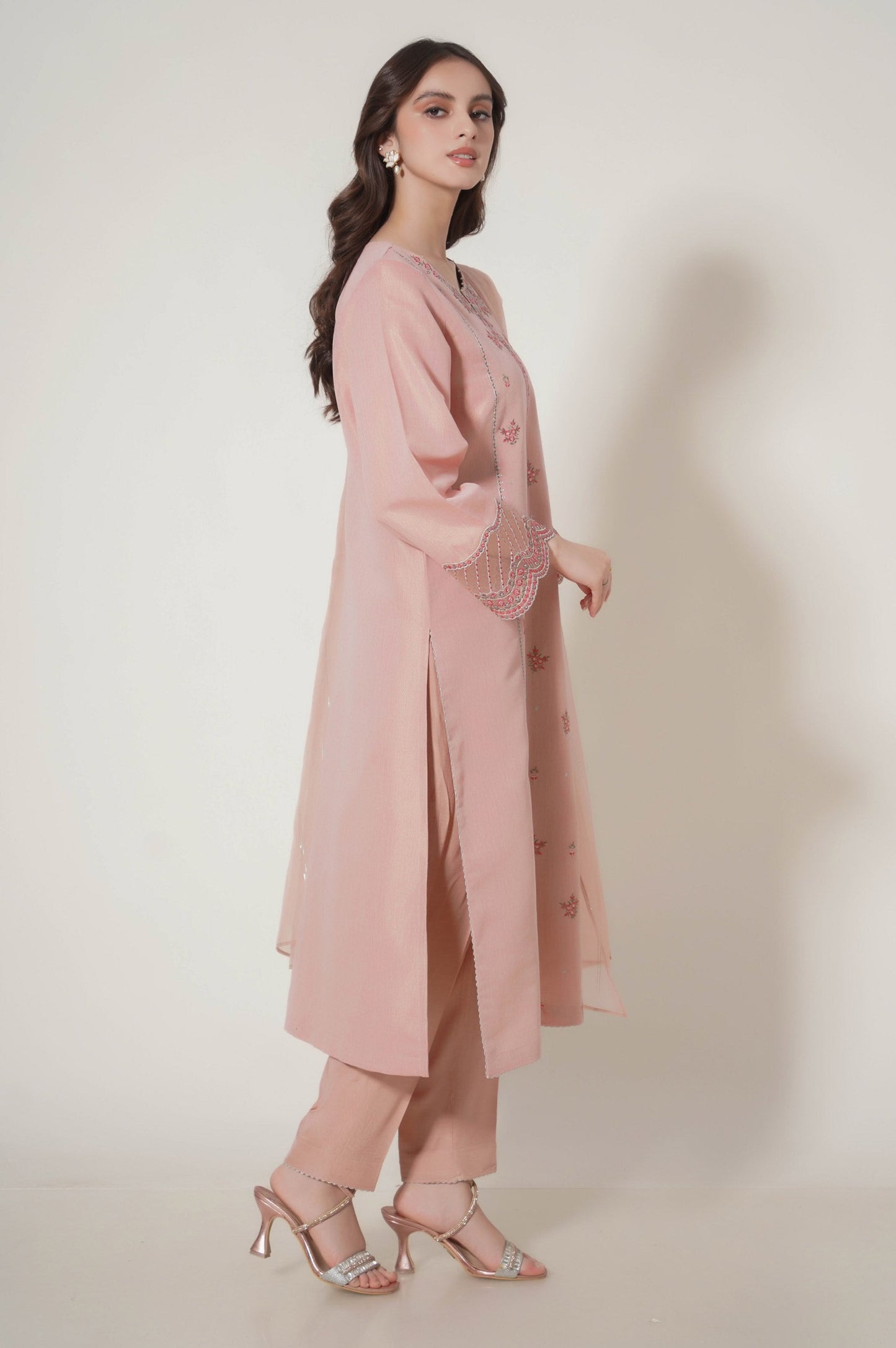 Stitched 3 Piece Embroidered Cotton Mysuri Outfit