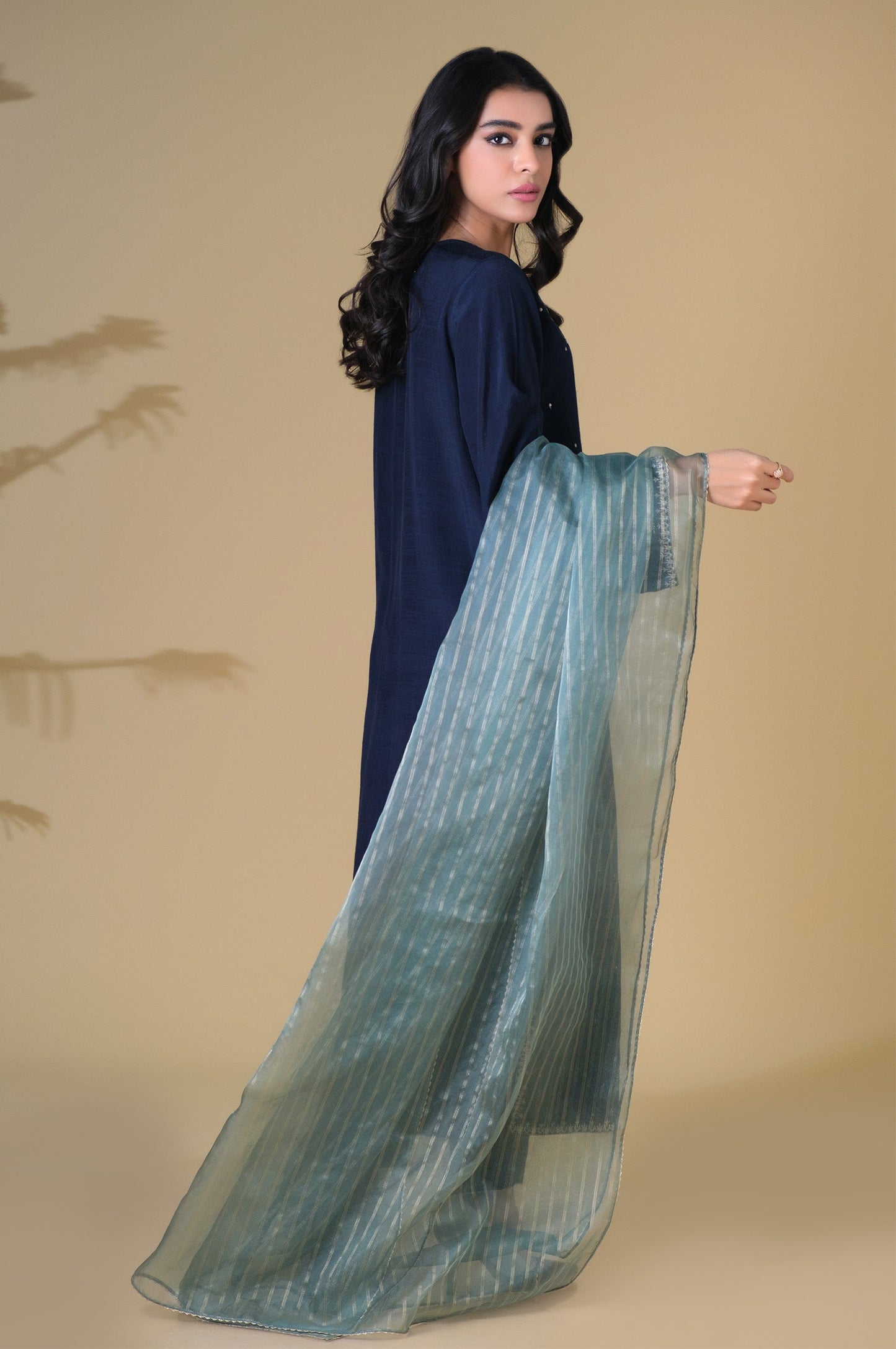 Stitched 3 piece Rawsilk Embroidered Outfit