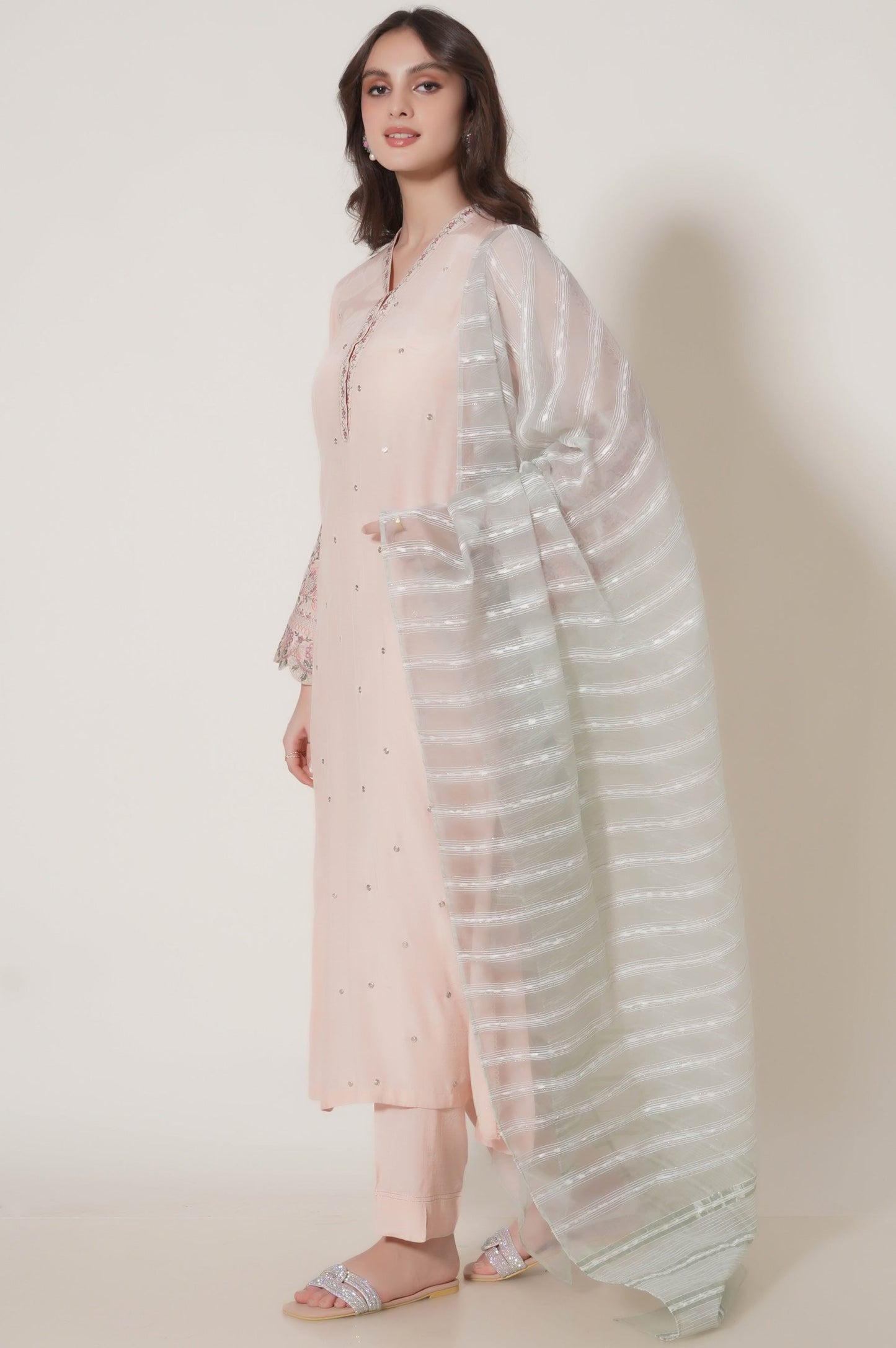 Stitched 3 Piece Raw Silk Embroidered Outfit