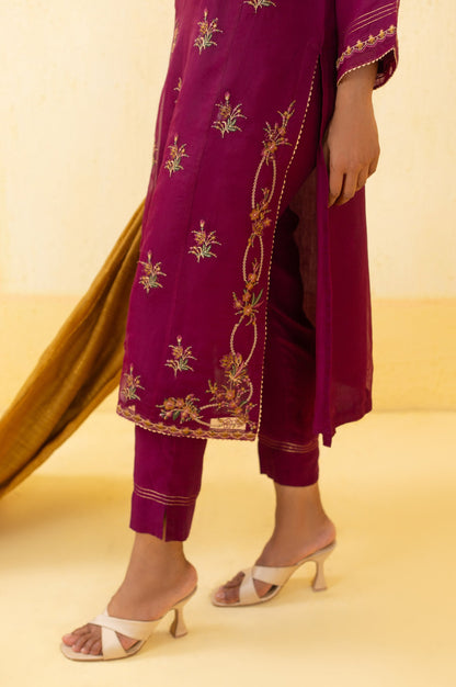 Stitched 3 Piece Embroidered Organza Outfit