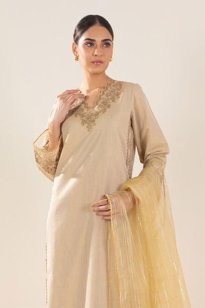 Stitched 3 Piece Embroidered Cotton Mysuri Outfit