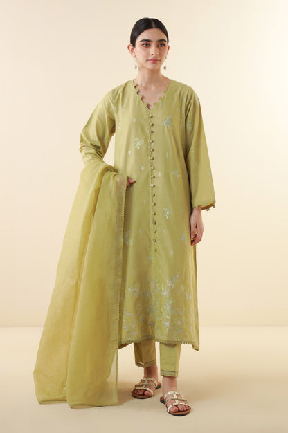 Stitched 3 Piece Embroidered Cambric Outfit