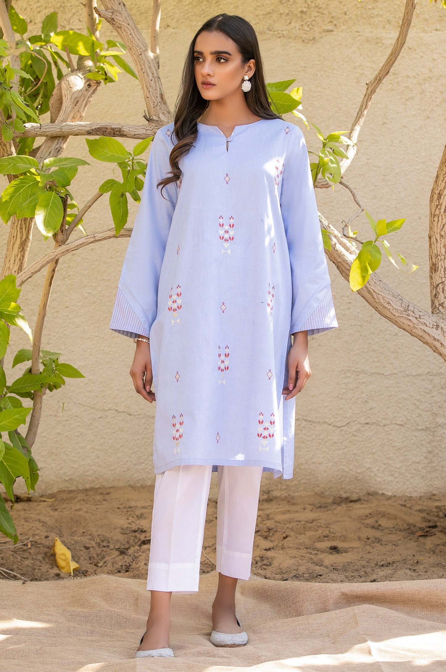 Stitched 1 Piece Embroidered Shirt